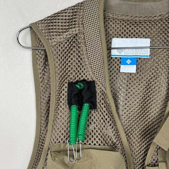 Columbia PFG Performance Fishing Gear Vest Tan Mesh Utility – Size L - Picture 8 of 9